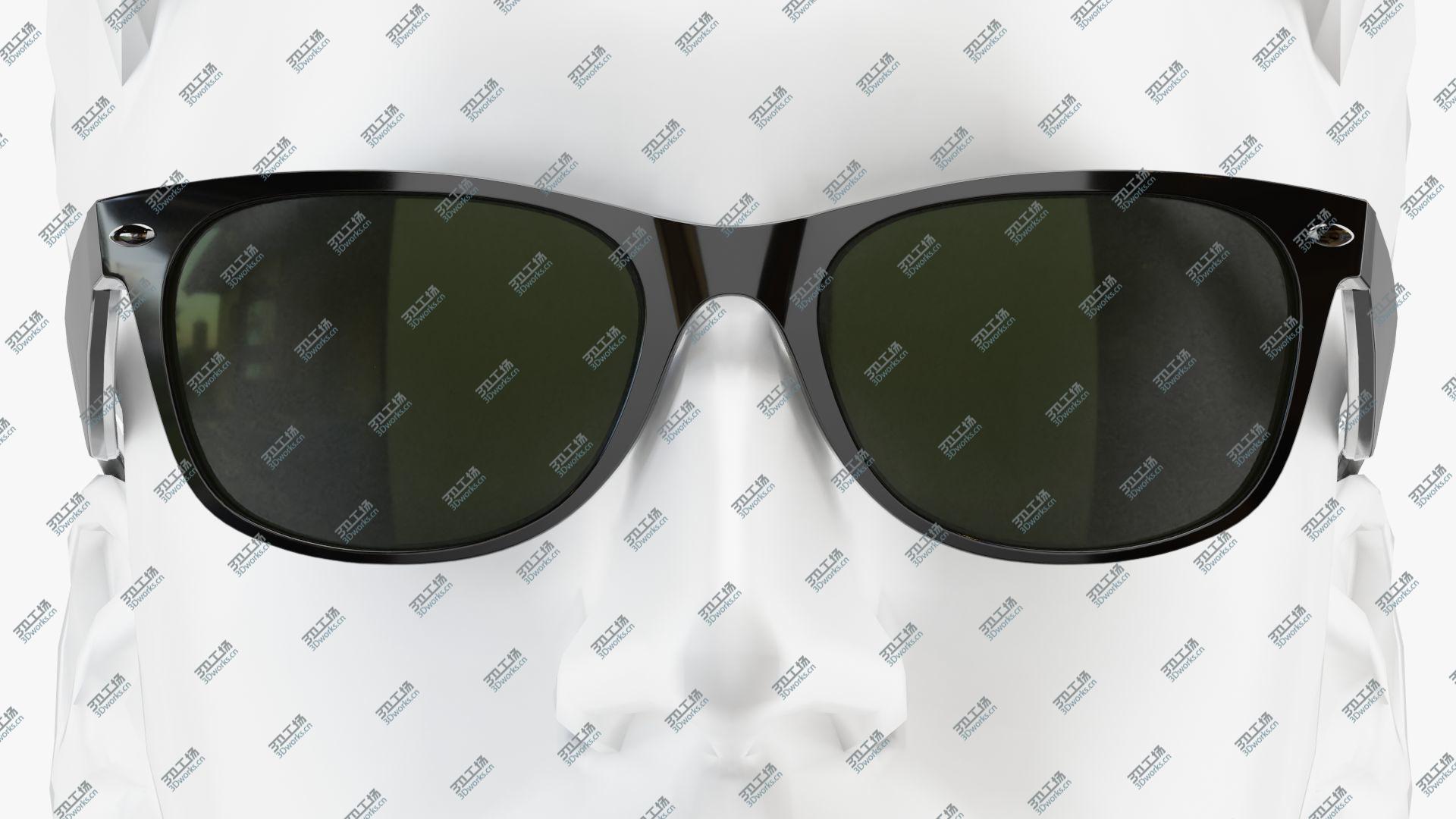 images/goods_img/2021040232/New Classic Style Sunglasses Glossy Black with Green Lenses model/2.jpg